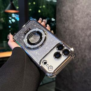 2025 funda de teléfono magnética con purpurina ostentosa para mujer para <span class=keywords><strong>iPhone</strong></span> 17 Pro Max con soporte para <span class=keywords><strong>iPhone</strong></span> 17 16 15 14 funda - Product Image 6