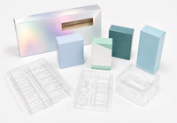 Boîte pliable écologique personnalisée pour petits volumes (3ml/10ml) avec logo en relief, échantillon gratuit disponible