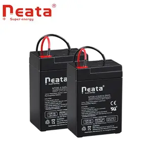 6 Volt Battery Rechargeable 6v 4ah Battery 6 Volt 4Amp Sealed Lead Acid SLA Deep Cycle Gel Solar Battery Free Maintenance