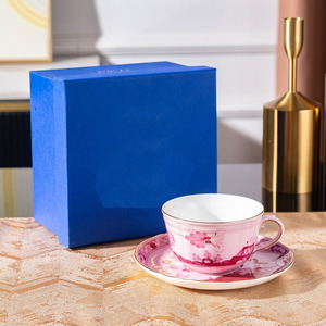 Luxury Pink Floral Ceramic Dinnerware Set Gold Rim Porcelain Plates Bowls Cups Teapot Vases Portable Dishwasher Safe for Elegant - Product Image 4