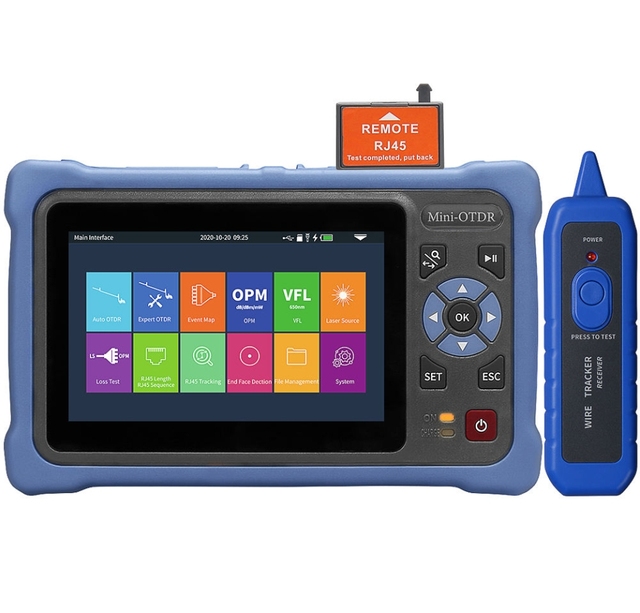 Hot Sale NK4000 Portable Mini OTDR with Touch Interface 26dB/24dB 1310/1550nm VFL 60km Gpon OTDR for 4G 3G GSM SDK Networks