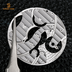 Couverture décorative en laiton personnalisée pour mouvement mécanique ETA6497 de l'usine Sanyin, plaque gravée, surface soleil - Product Image 3