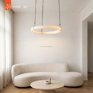 Lampe suspendue en albâtre espagnol pour villa, hôtel, salon, salle à manger, salle de séjour - Product Image 3