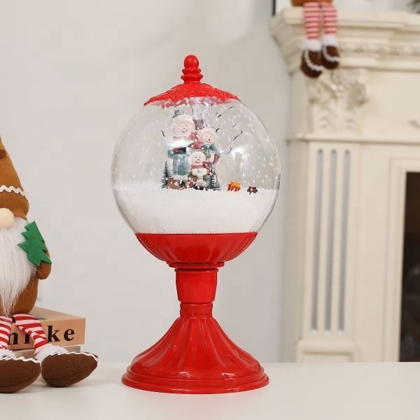 Factory Wholesale Christmas Decorative Snowing Lamp Lanterns Night LED Lights with Music for Holiday Decoration