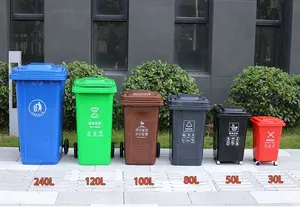 Vente d'usine debout 80L poubelles de recyclage poubelle publique en plastique