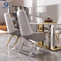 Chaise de restaurant, chaises de salle à manger en velours nordique, meubles modernes, chaises de salle à manger en acier inoxydable