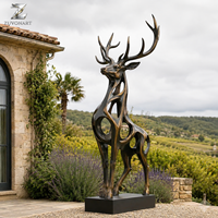 Grande sculpture de lion en bronze, statue d'animal grandeur nature personnalisée, décoration d'art public pour jardin extérieur, entrée de villa, fabricant