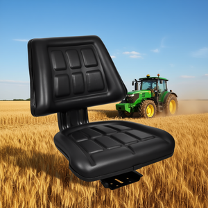 Asiento de Tractor Negro con Respaldo D0100HEXCVV, Piezas de Maquinaria Agrícola - Product Image 2