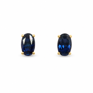 ต่างหูเงินแท้ 925 ชุบทอง 18K ประดับพลอยสังเคราะห์หลากสี ดีไซน์ทันสมัยจาก UM Jewelry เหมาะสำหรับงานแต่งงานและเป็นของขวัญ - Product Image 2