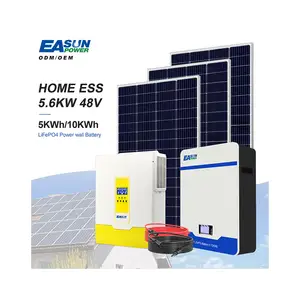 थोक मूल्य हाइब्रिड सौर पैनल ग्रिड 5kw 8kw 10kw 12kw घर का उपयोग सौर ऊर्जा ऊर्जा भंडारण प्रणाली पूर्ण पैकेज 5kw