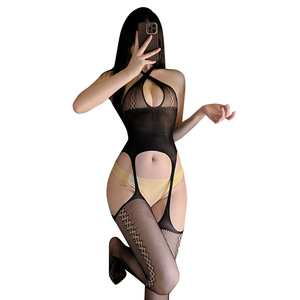 Body de malla transparente con aberturas para mujer, lencería sexy, vestido de red al por mayor - Product Image 2
