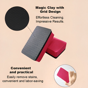 Éponge <span class=keywords><strong>magique</strong></span> de décontamination pour detailing automobile haut de gamme, tampon d'argile durable, applicateur de revêtement céramique pour nettoyage de <span class=keywords><strong>voiture</strong></span>, éponge cristalline - Product Image 2