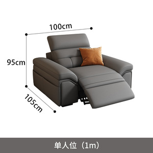 Sofá <span class=keywords><strong>cama</strong></span> de almacenamiento multifuncional moderno suave plegable de cuero genuino de Arte de cuero con carga USB - Product Image 3