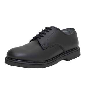 Chaussure d'officier en cuir véritable noir mat pour homme d'automne - Product Image 1