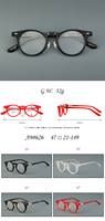 Lunettes rétro en fibre d'acétate haut de gamme de l'usine de Shenzhen 98626 – Vente en gros mondiale, montures personnalisables pour myopie et presbytie