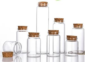 Vente en gros de tubes à essai en verre transparent de 12 ml, 20 ml, 25 ml, 30 ml, 50 ml, 60 ml avec <span class=keywords><strong>bouchon</strong></span> en liège ou <span class=keywords><strong>bouchon</strong></span> hermétique - Product Image 5