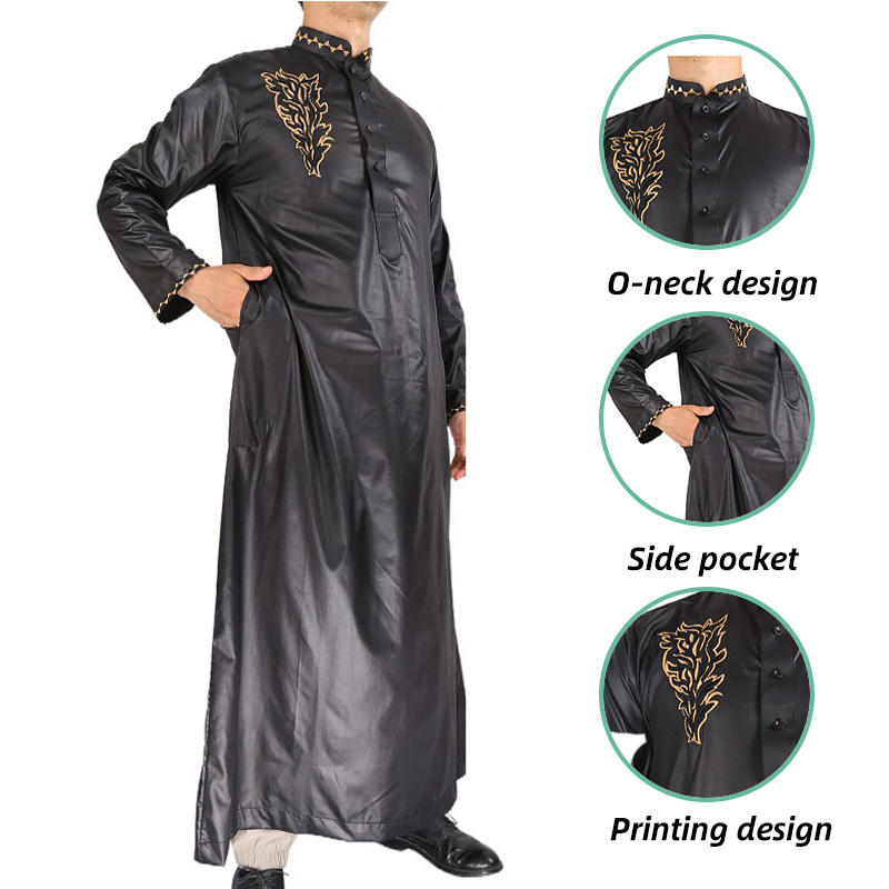 Nuevo estilo Ropa islámica Hombres musulmanes Thobe Arabia Thobe