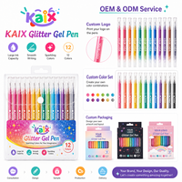 Stylo gel pailleté haute capacité KAIX, 1,0 mm, grand tube d'encre, pour bullet journaling