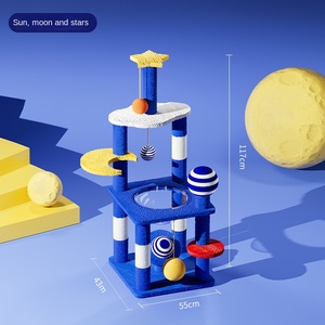 Arbres à chat de style étoile écologique grand jouet pour chat nid support d'escalade <span class=keywords><strong>Table</strong></span> de saut colonne de saisie intégrée avec capsule spatiale - Product Image 6