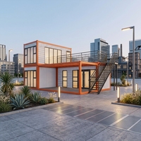 Precio de Fábrica SKYLINE Casa Contenedor Plegable de 20 pies, Edificio de Oficinas Modular Prefabricado de Paquete Plano, Alojamiento Portátil para Trabajadores, Campamento Laboral