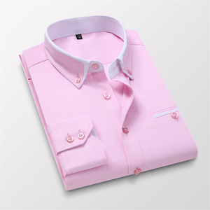 <span class=keywords><strong>Camicia</strong></span> da <span class=keywords><strong>uomo</strong></span> Casual a maniche lunghe <span class=keywords><strong>camicia</strong></span> da <span class=keywords><strong>uomo</strong></span> sottile <span class=keywords><strong>Slim</strong></span>-<span class=keywords><strong>fit</strong></span> Non stirante - Product Image 2