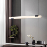 Lustre linéaire en albâtre JYLIGHTING, vente directe d'usine, idéal pour le salon, la chambre à coucher, éclairage décoratif, luminaire suspendu
