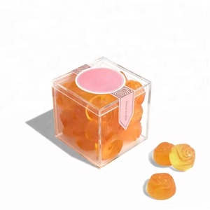 Tùy chỉnh rõ ràng <span class=keywords><strong>Acrylic</strong></span> Kẹo hộp với nắp/Trong Suốt bánh hiển thị đứng/Cookie Thùng-bánh tráng miệng hiển thị container - Product Image 5