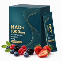 Boisson NAD+ en poudre à marque privée OEM, Nicotinamide Riboside, PQQ, Resvératrol, Complément Énergétique Anti-Âge en Vrac