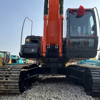 Excavadora de cadenas HITACHI ZX240H de 5.5 toneladas, usada, con cucharón de 0.18m y 28.2kW, para proyectos de carga en grandes obras de construcción y regulación fluvial.