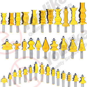 1/2 Shank 1/4 Radius Çift Kanallı Yuvarlak Saplı Tek Rulmanlı İki R Dışbükey Boncuklu Router Ucu Seti Kalıplama Ahşap İşleme Kesici - Product Image 5