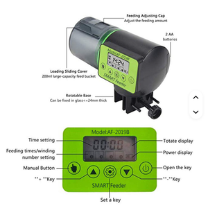 Distributeur automatique de nourriture pour poissons en plastique AF-2019B, alimenté par batterie, directement de l'usine - Product Image 6