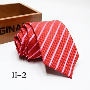 Men's Polyester Necktie Striped Polyester Neck Ties Fashion Ties Accessories Gravatas For Wholesale Men's Suits
