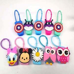 Distributeur de désinfectant pour les mains en silicone personnalisé avec logo, bouteille de voyage avec cordon de suspension, ouverture facile, capacité de 30 ml, multifonction - Product Image 2