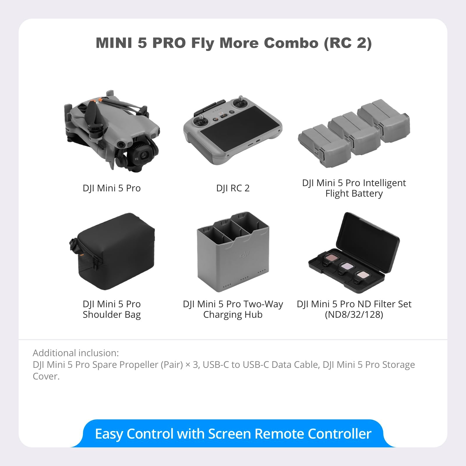 MINI 5 PRO Fly More Combo (RC 2)