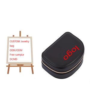 New Style Travel Jewelry box for Rings Earrings Necklaces Storage Leather Gift Boxes with LOGO Semicircle Portable Jewelry Box