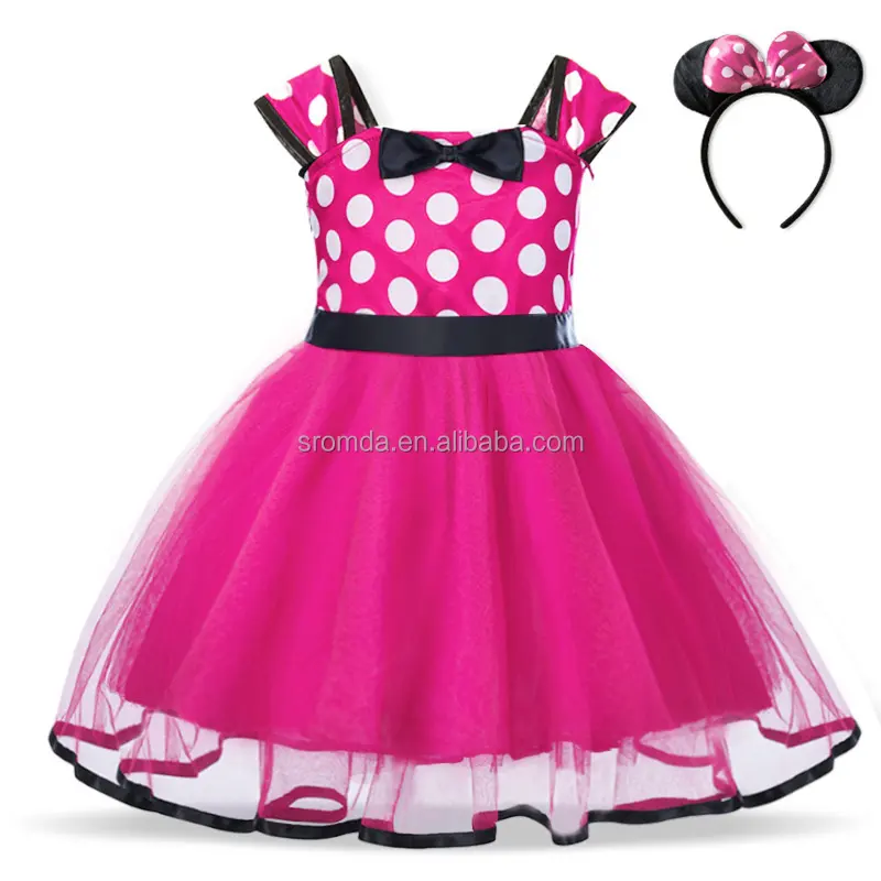 Bestverkopende Meisje Jurk Prinsessenfeest Cosplay Meisje Roze Rok Kostuums Halloween Jurk Verjaardagsfeestjurken Voor Kinderen