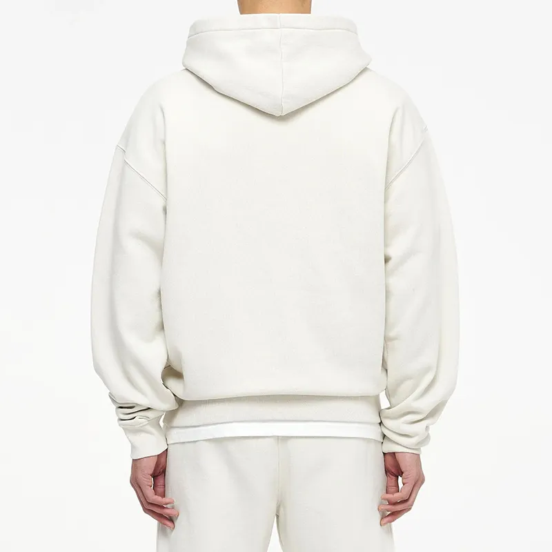 Felpe con cappuccio in cotone 100% con Logo personalizzato in bianco di alta qualità produttore di Streetwear oversize felpe con cappuccio da uomo all'ingrosso