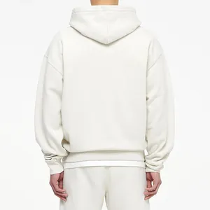 Sweats à capuche 100% coton, Logo personnalisé vierge de haute qualité, surdimensionné, fabricant de Streetwear, vente en gros, sweats à capuche pour hommes