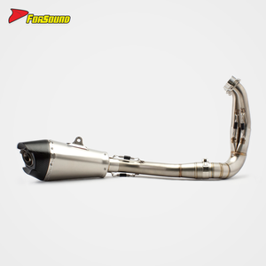 Sistema de Escape Completo para Yamaha MT-09 con Sensor de Oxígeno Plateado SS Silenciador de Carreras Slip-On ODM&OEM Titanio Carbono 2013-2025 MT-09 SC - Product Image 1