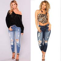 Shorts en jean skinny taille basse pour femme, très extensibles, déchirés, décontractés, moulants, vente en gros OEM/ODM