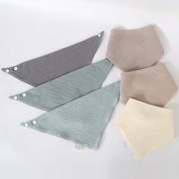 Meilleurs bavoirs triangulaires 100 % coton pour bébé, bavoirs-écharpes pour tout-petits, couleur unie, bouton-pression, légers, bavoirs anti-bavure