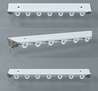 Rail de rideau flexible robuste pour fenêtre en baie à angle arqué, glissage silencieux