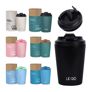 Customized High Quality 1/2 M Half Travel Million Coffee <b>Mug</b> Cups 8oz 12oz <b>Insulated</b> Stainless Steel Half Coffee <b>Mug</b> - Product Image 1