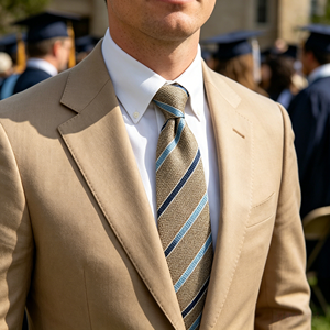 Classic <b>Tie</b> Business Custom Necktie Men's <b>Polyester</b> Striped Neck <b>Tie</b> for Wholesale - Product Image 3