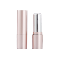 Tubes de brillant à lèvres or rose mat, tubes vides de baume à lèvres personnalisables avec capuchon à vis pour cosmétiques