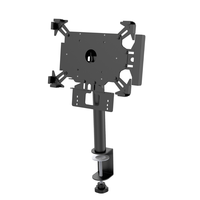 Support de bureau universel en métal pour ordinateur portable, rotation à 60 degrés, avec supports de batterie externe à l'arrière pour iPad de 7 à 13 pouces