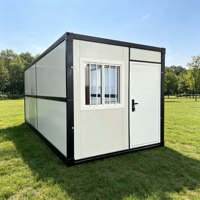 Maison conteneur pliable de 20 pieds, style ferme, respirante, pour chambre, atelier, bureau à domicile, hôtel, magasin, en panneaux sandwich d'acier