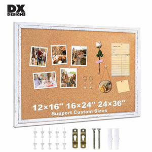 Rustic <strong>White</strong> Wood Frame Cork <strong>Board</strong> Large Decorative Bulletin <strong>Board</strong> for Wall Office Home Decor Shabby Chic <strong>Pin</strong> <strong>Board</strong> with <strong>Pins</strong> - Product Image 1