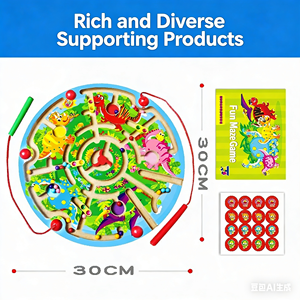 Giocattoli Educativi <span class=keywords><strong>Montessori</strong></span> con Labirinto Magnetico, Giochi per lo Sviluppo Intellettuale e l'Apprendimento Precoce per Bambini - Product Image 3