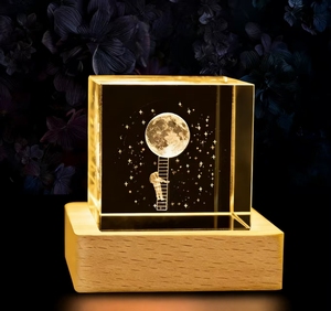 <span class=keywords><strong>Table</strong></span> de chevet en bois, nouvelle lampe de nuit <span class=keywords><strong>d</strong></span>'art populaire, lampe cube en cristal, <span class=keywords><strong>d</strong></span>écoration, base de lampe en bois, souvenir - Product Image 4